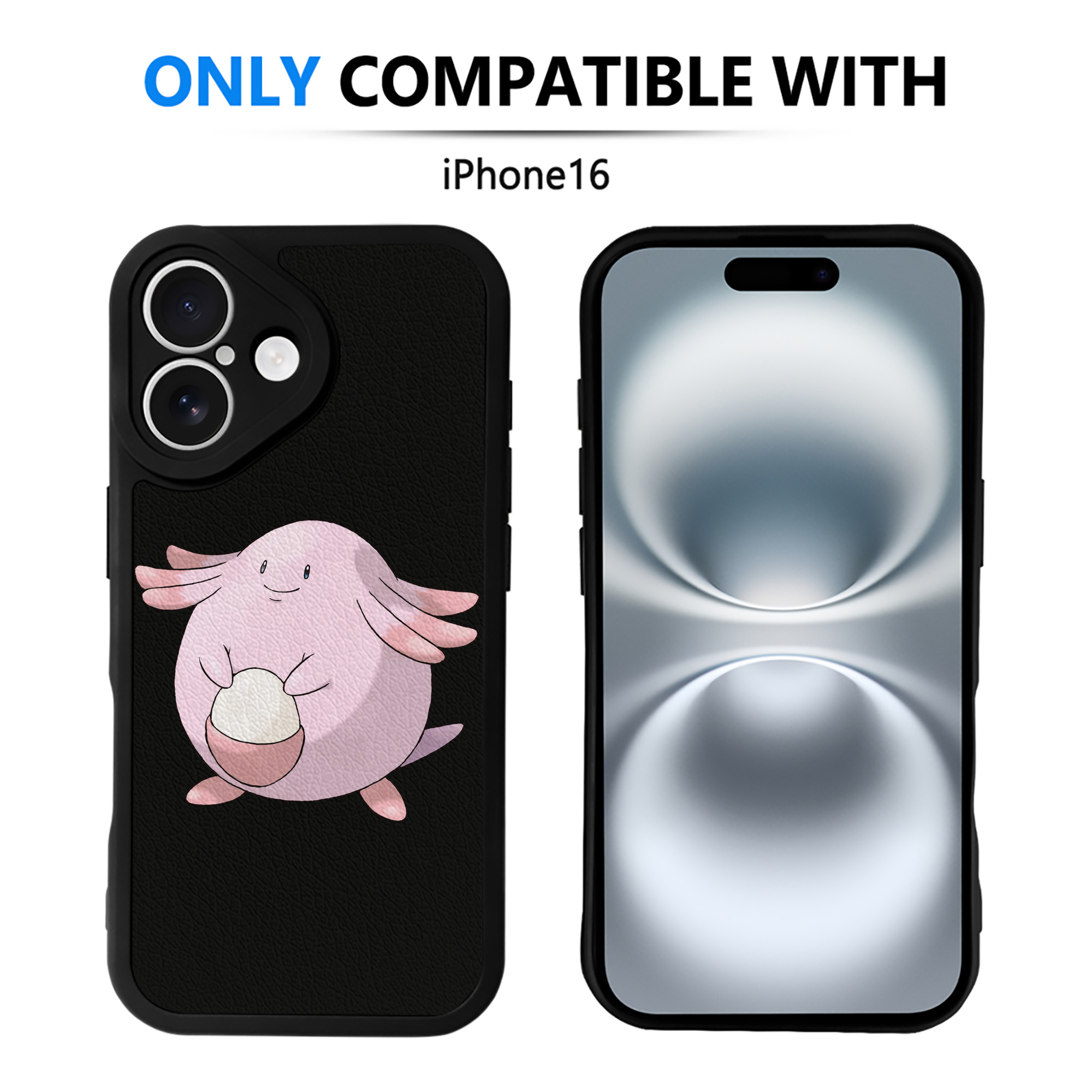 （画像用） ポケットモンスター Pokémon 【iPhone 16シリーズ対応】シリコンスマホケース（レザー調） 材質：シリコン